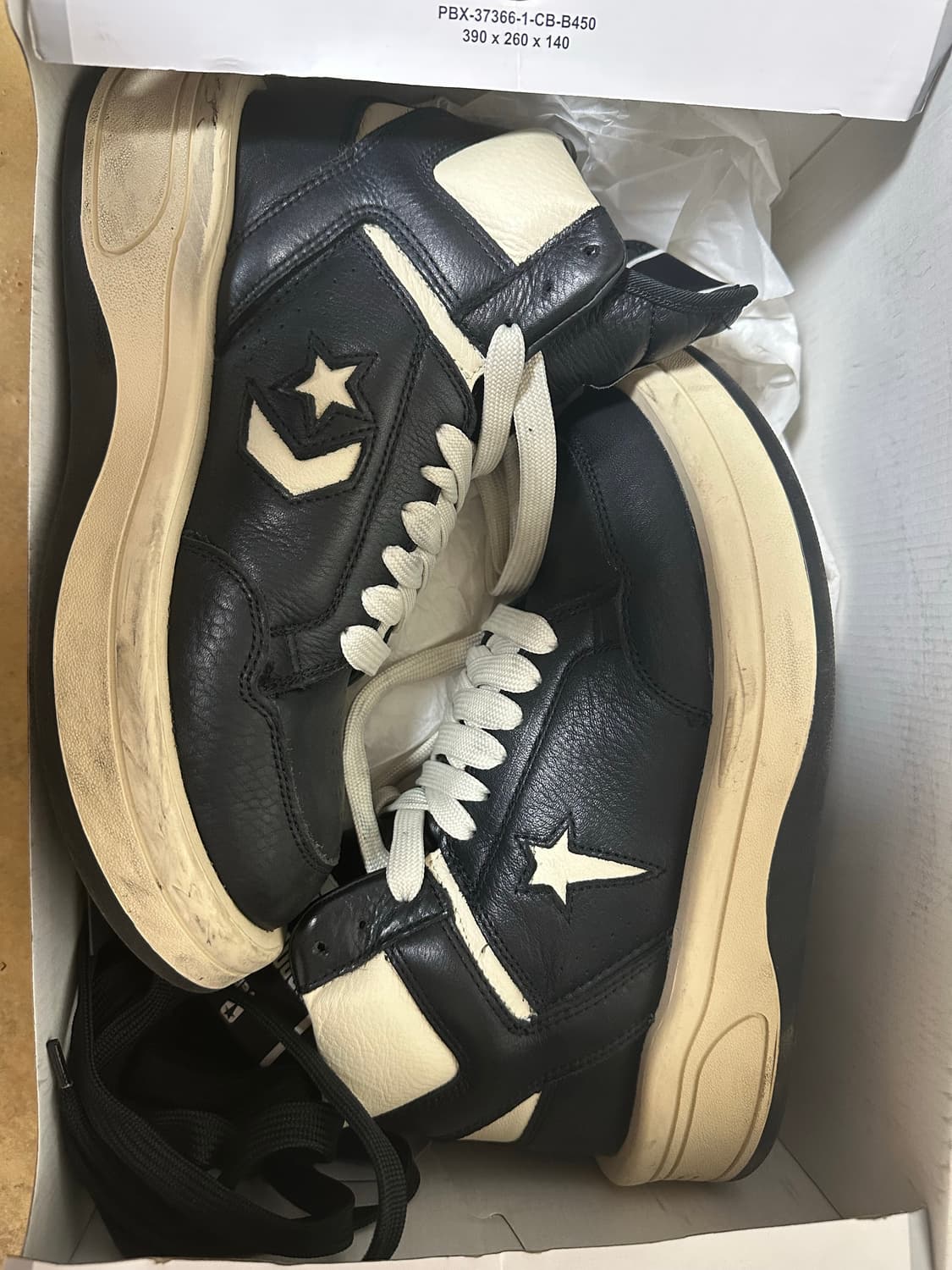 컨버스 x 다크쉐도우 터보웨폰 블랙 크림 265 상품이미지3