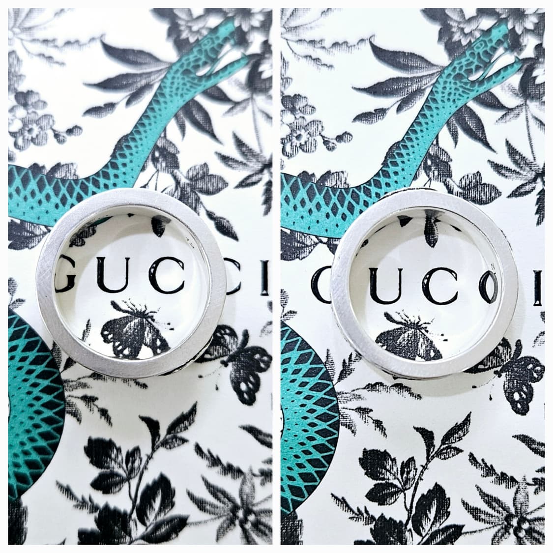 구찌 인터로킹 G 와이드 블랙 반지12호/실측 약11.5호[정품/풀세트] 상품이미지4