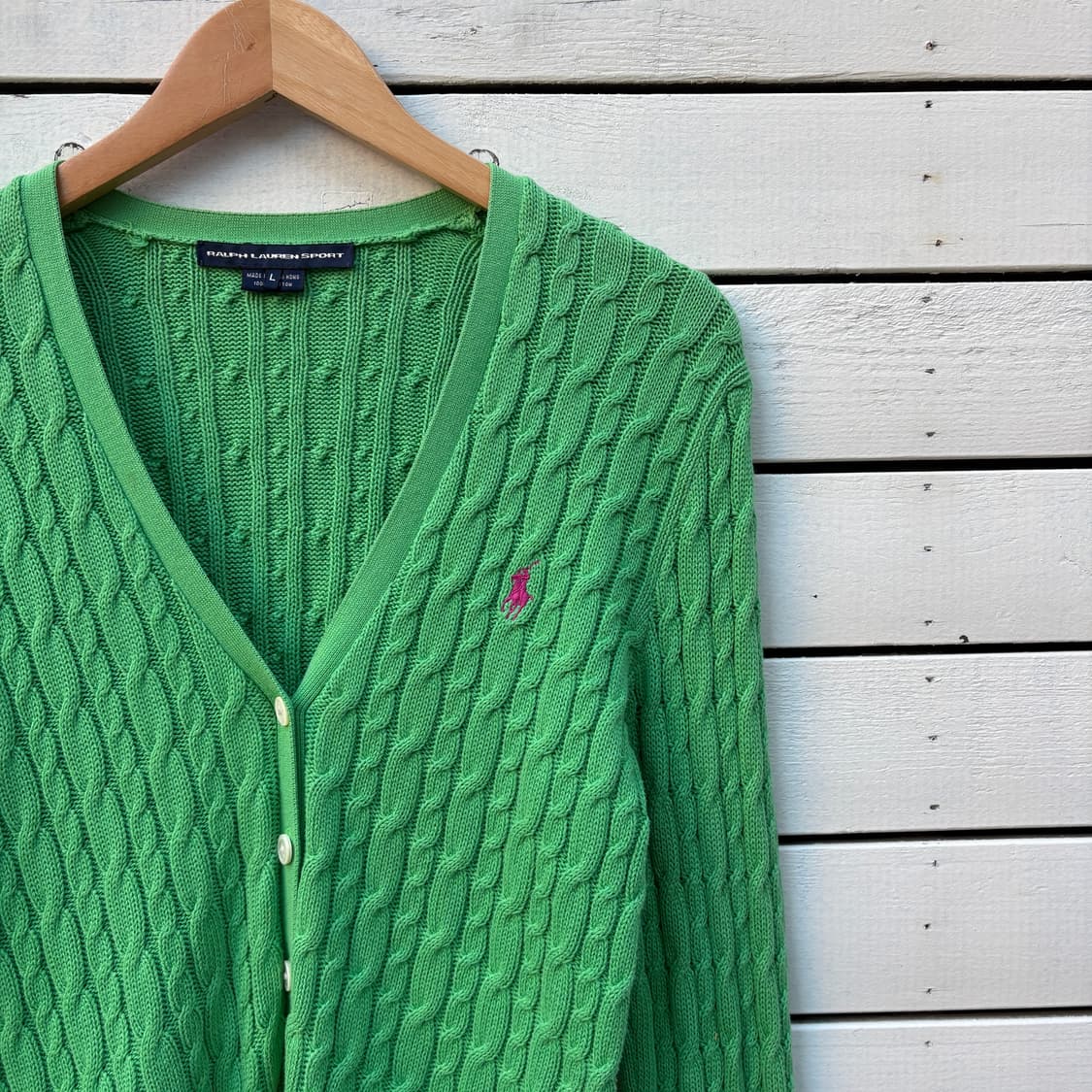 Polo 폴로 케이블 꽈배기 니트 가디건 상품이미지3