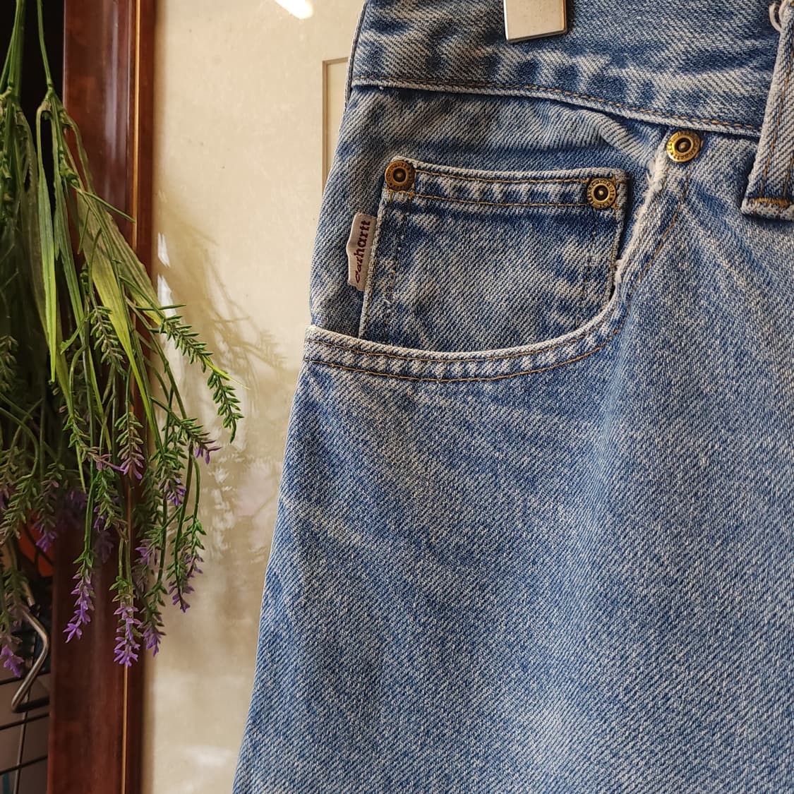 칼하트 데님팬츠 트레디셔널 워크 데님 팬츠 연청 32x32 상품이미지5