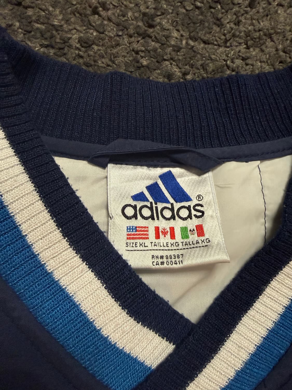 (XL) 90년대 빈티지 아디다스 브이넥 스웻셔츠 상품이미지3