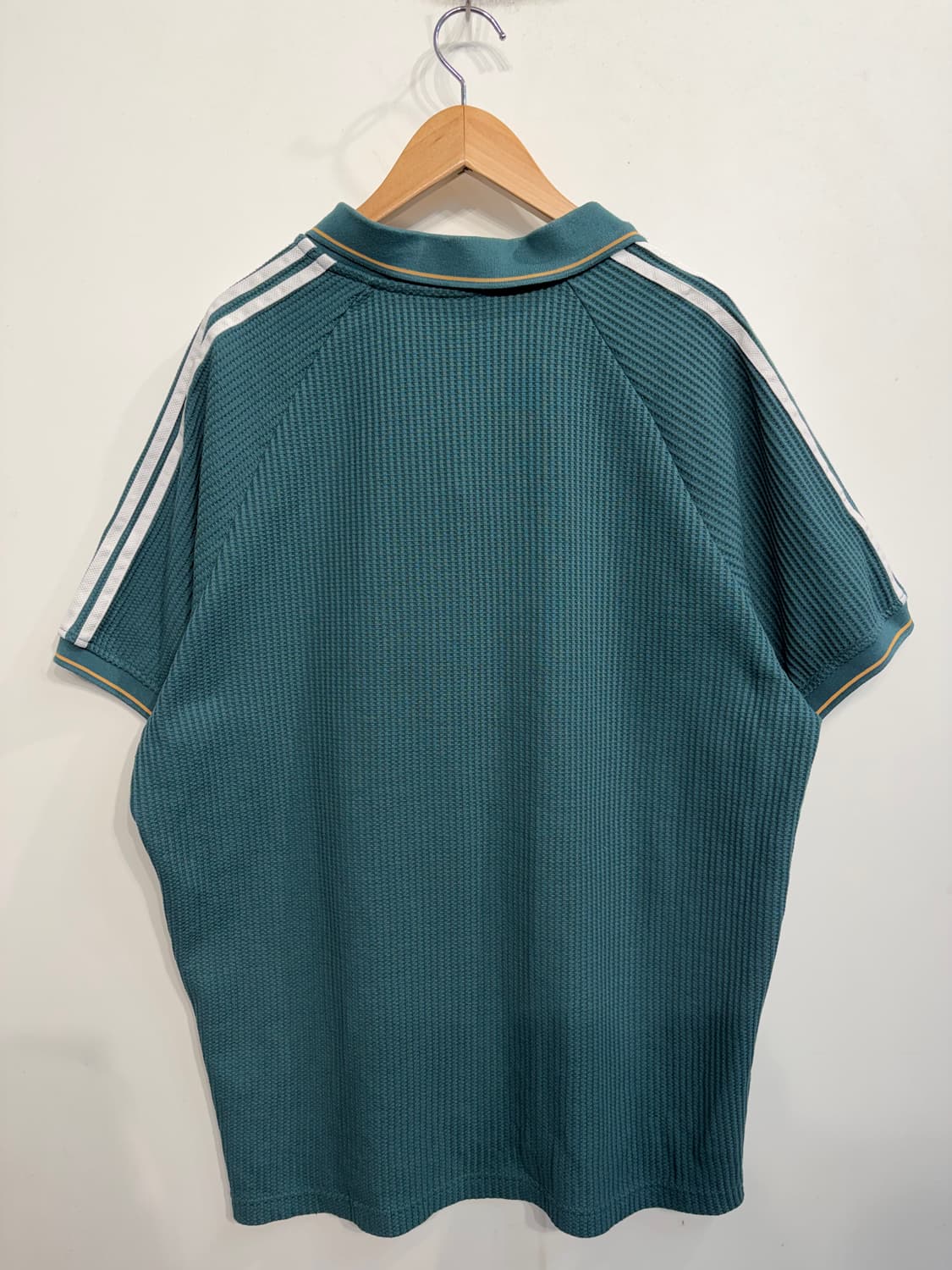 3XL 아디다스 오리지널스 와플 니트 폴로 셔츠 테크그린 상품이미지5