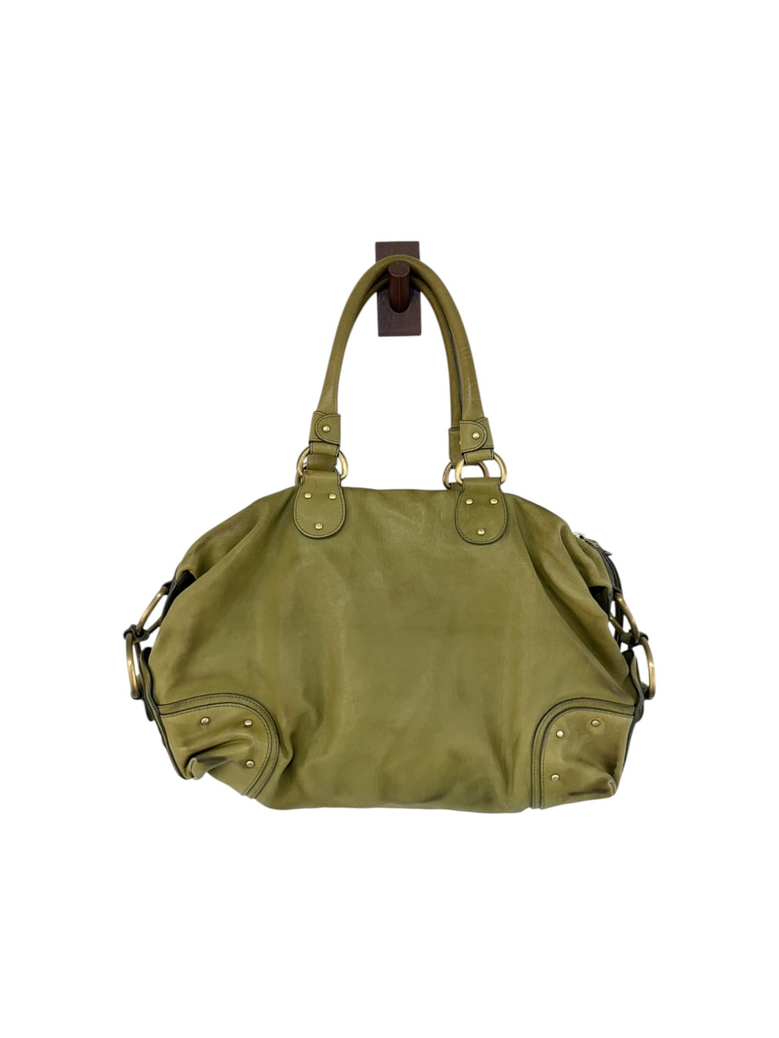 Bally 그린 레더 숄더백 상품이미지4