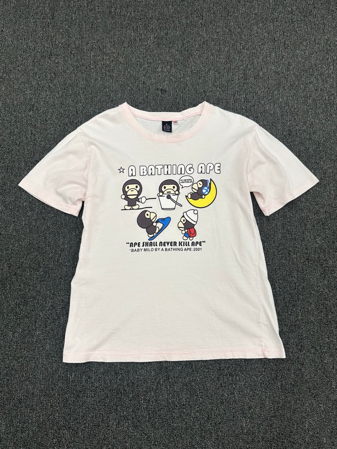 M)베이프 베이비마일로 베이비핑크 반팔 상품이미지1