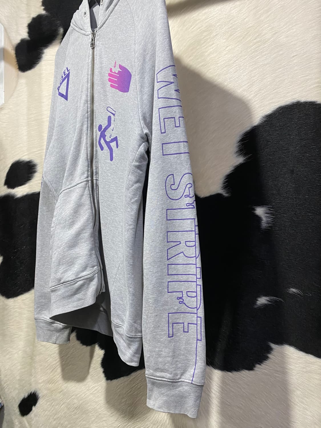 Diesel 그라데이션 프린팅 후드집업 상품이미지5