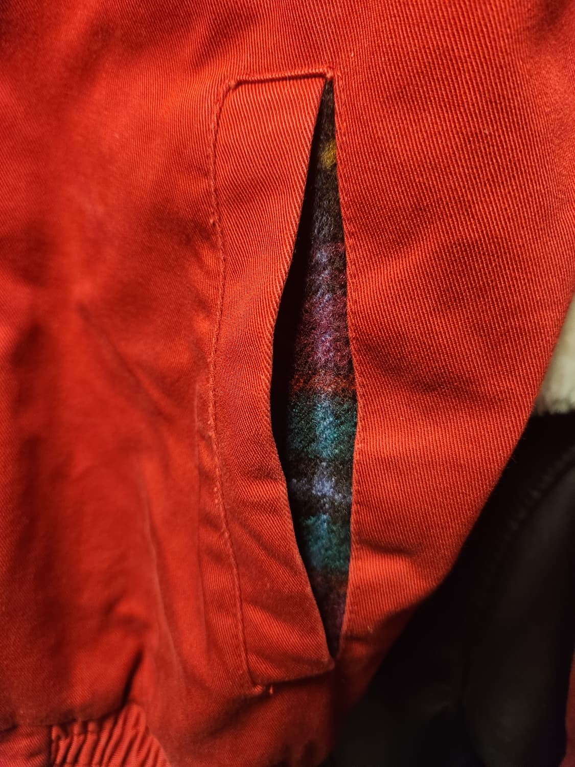 라코스테 90s 빈티지 레드체크 워크 스윙자켓 (실측 M정도) 상품이미지5