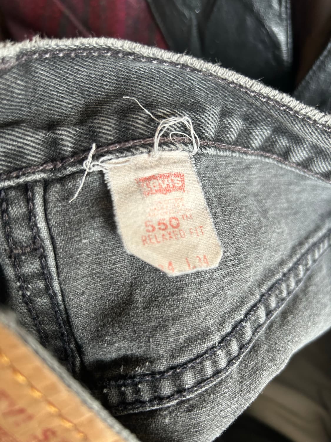 90’s USA 리바이스550 블랙진 34(32) 상품이미지6