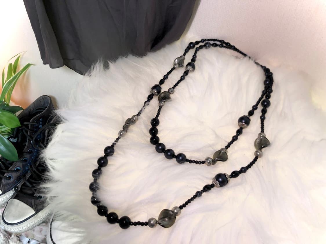 빈티지 목걸이 블랙 레이어드 오리엔탈 고딕 상품이미지1