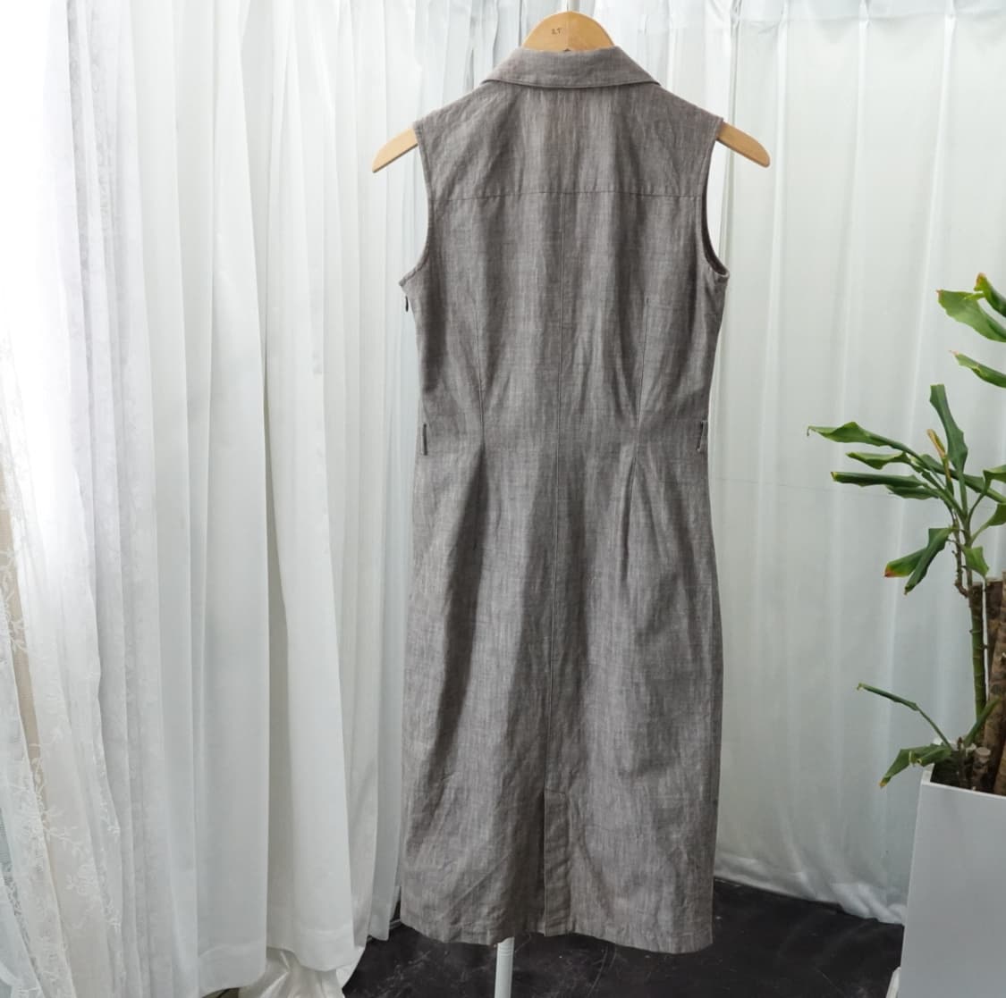 STYLE COM 린넨 슬리브리스 원피스 2029 상품이미지2