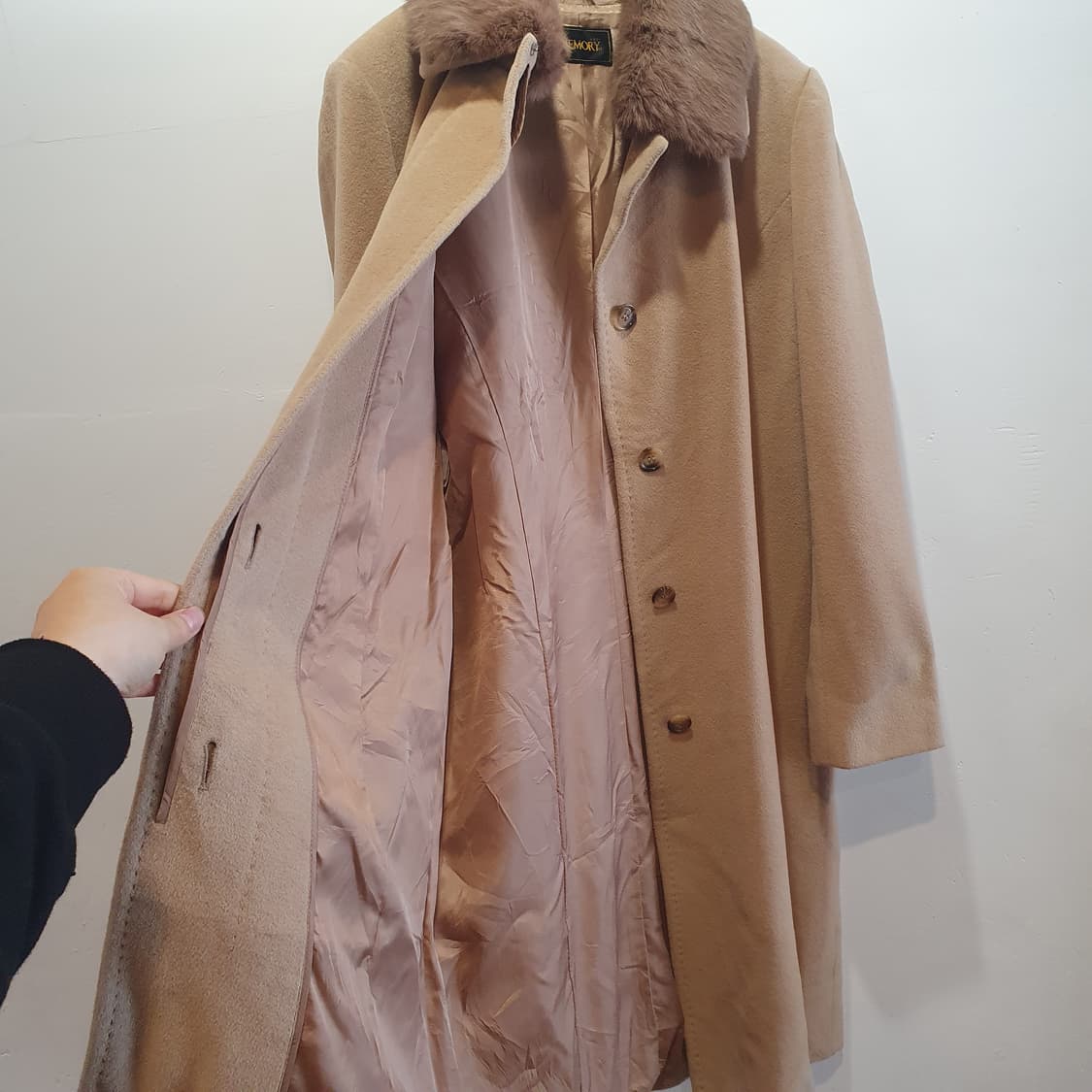 래빗 퍼 롱 코트 *앙고라65 양모35 상품이미지2