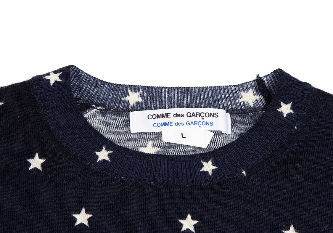 꼼데가르송 별 니트 Pilling Wool Star Knit Navy 상품이미지1