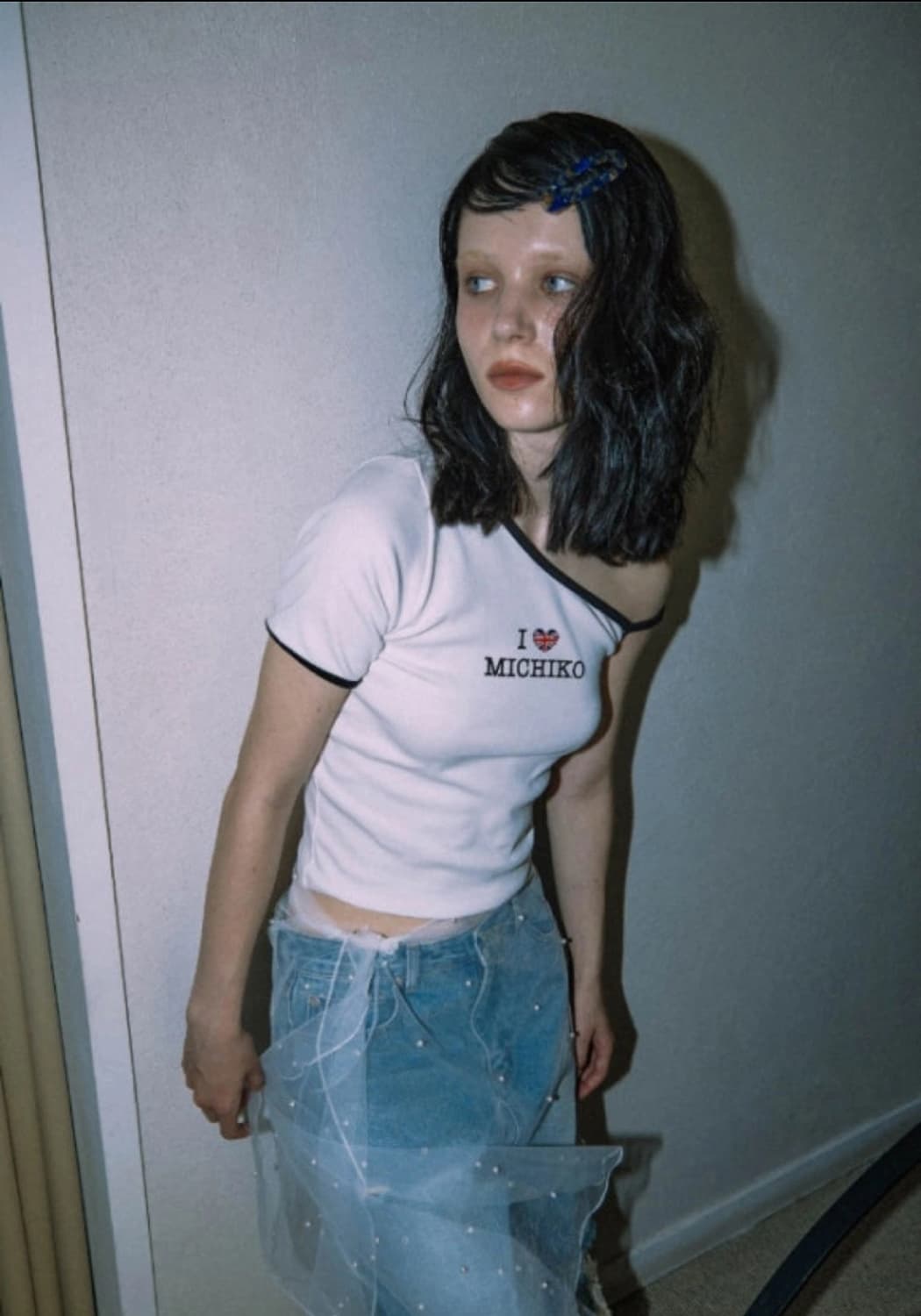 미치코런던 michiko london - 언발란스 탑 화이트(택o) 상품이미지1