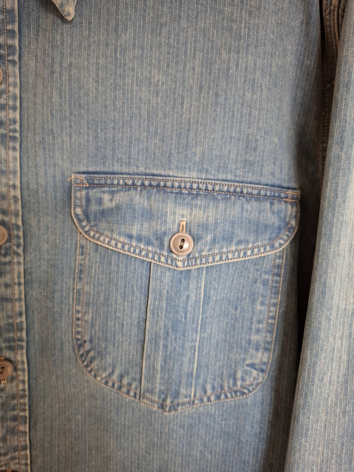 L 인디고 헤링본 트윌 워크셔츠RRL 상품이미지3