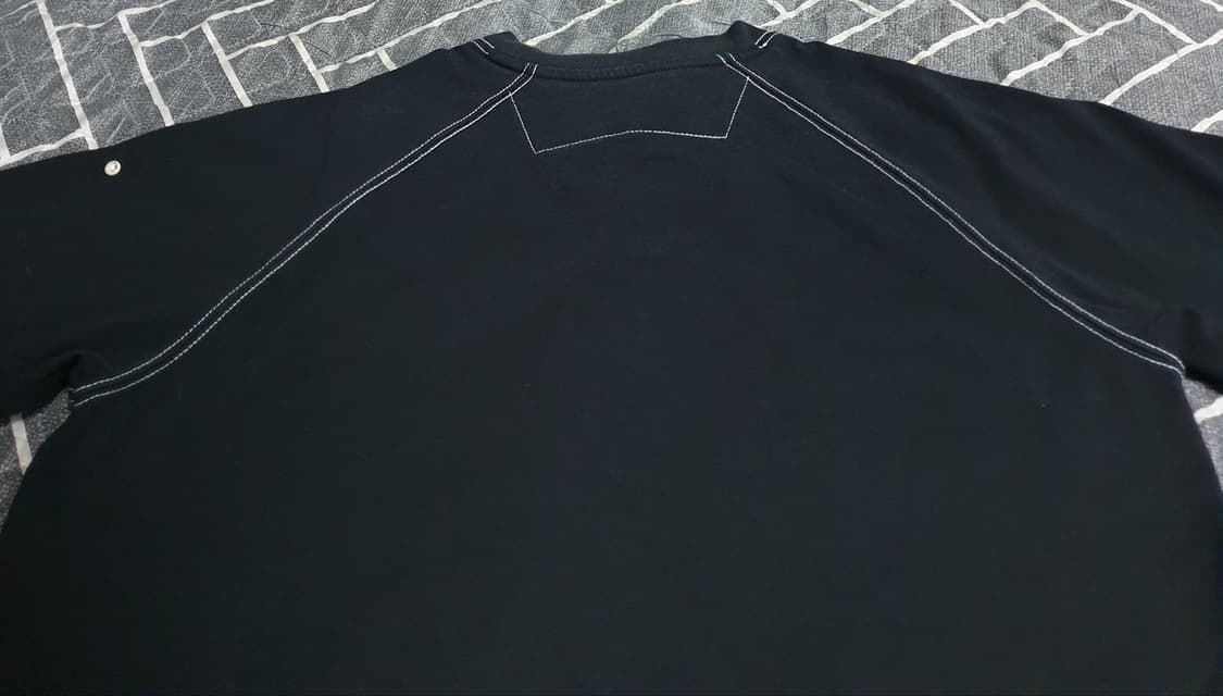 원아이덴티티 스티치 반팔티 블랙 (S) 상품이미지2