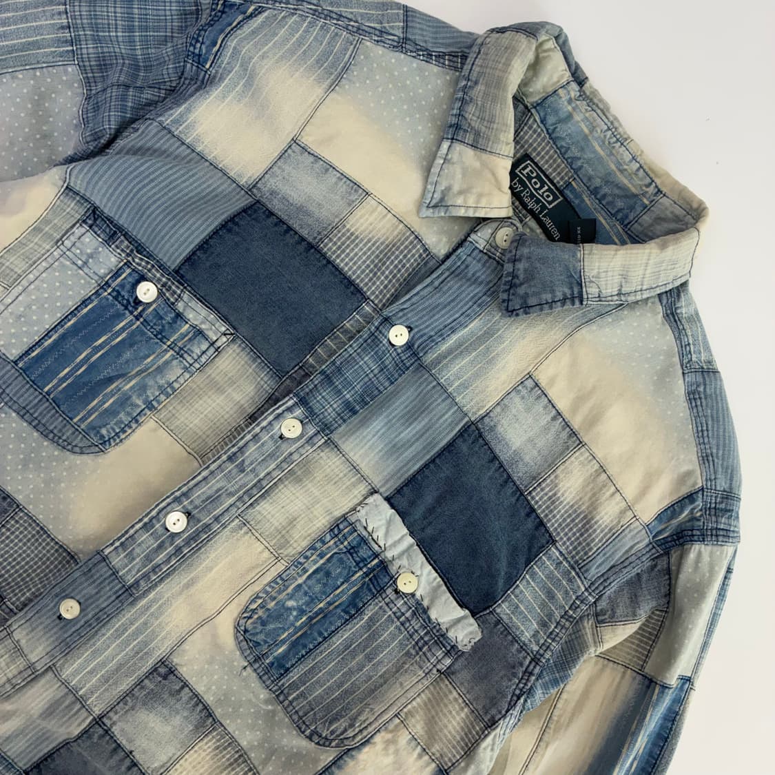 Polo  폴로 랄프로렌 인디고 패치워크 워크 셔츠  상품이미지3