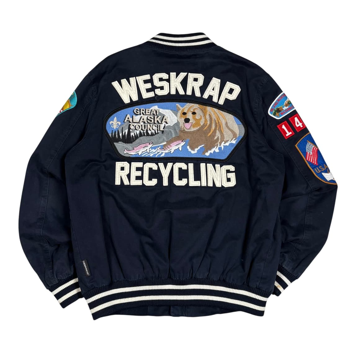 더 매드니스 네이비컬러 멀티 패치 바시티 상품이미지3