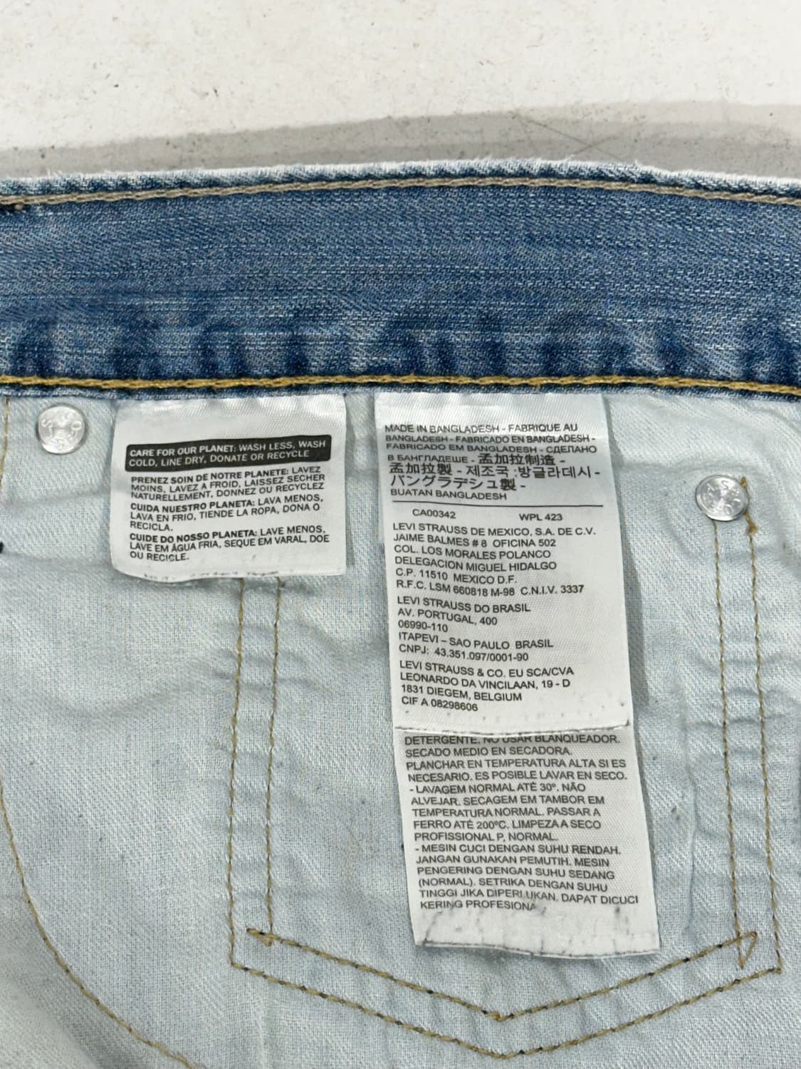 리바이스 569 와이드 연청 데님 청바지 워크 팬츠 상품이미지7