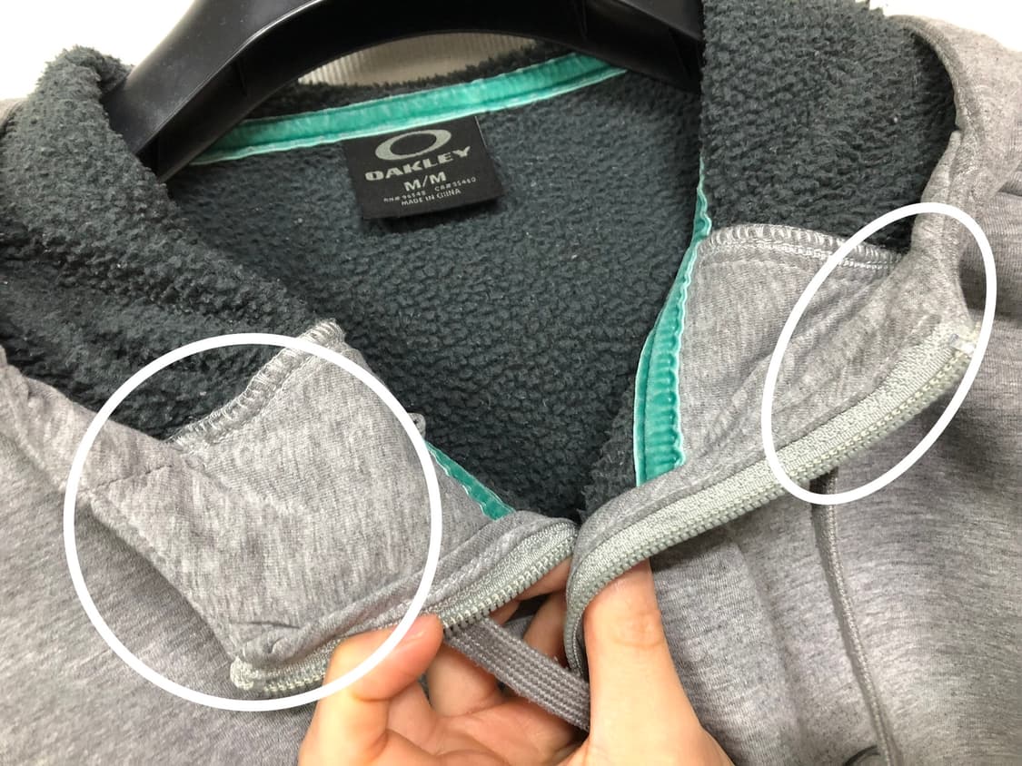 오클리 은각로고 기모 후드집업 M _ 그레이 상품이미지6