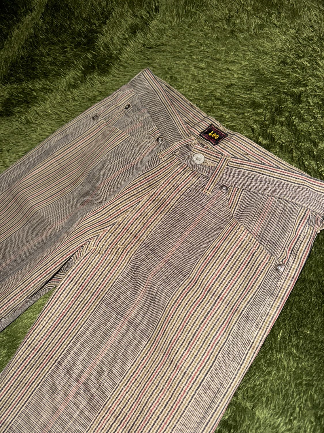 [30X33] 00s LEE 리 MADE IN JAPAN 체크 코튼 팬츠 상품이미지2
