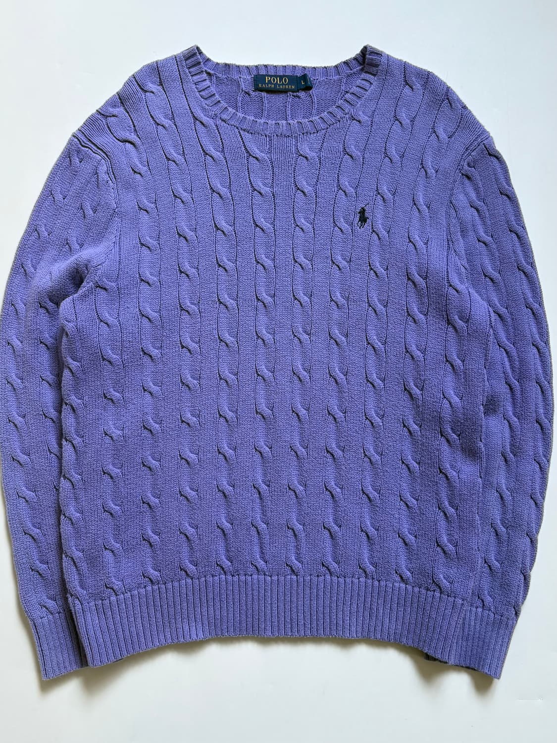 Polo 폴로랄프로렌 신형라벨 퍼플 케이블 니트 상품이미지3