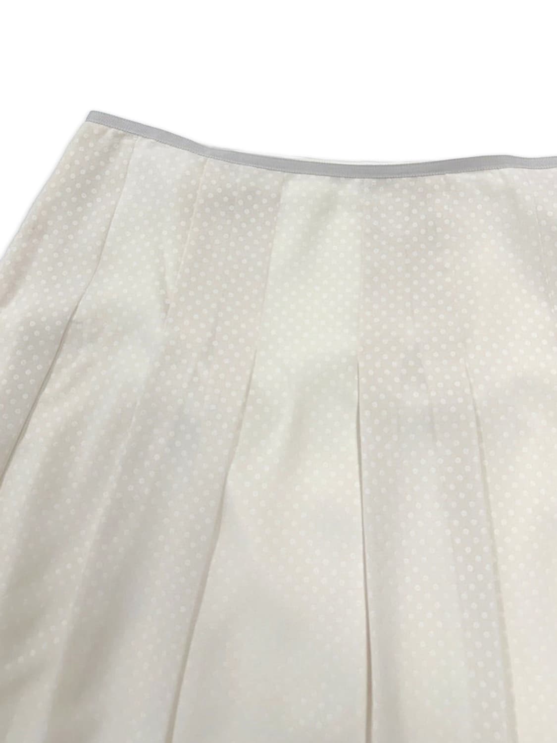 빈티지 UNTITLED 화이트 시스루 도트 플리츠 미디 스커트 상품이미지3