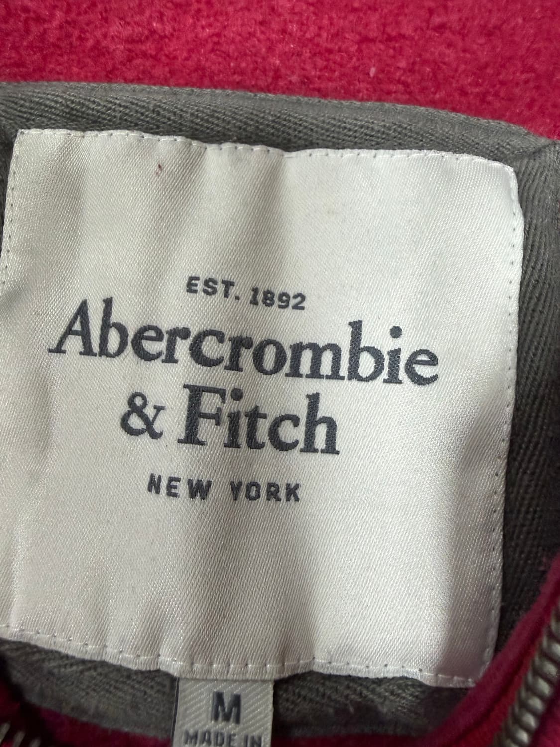 아베크롬비 레드 후드집업 m 상품이미지3