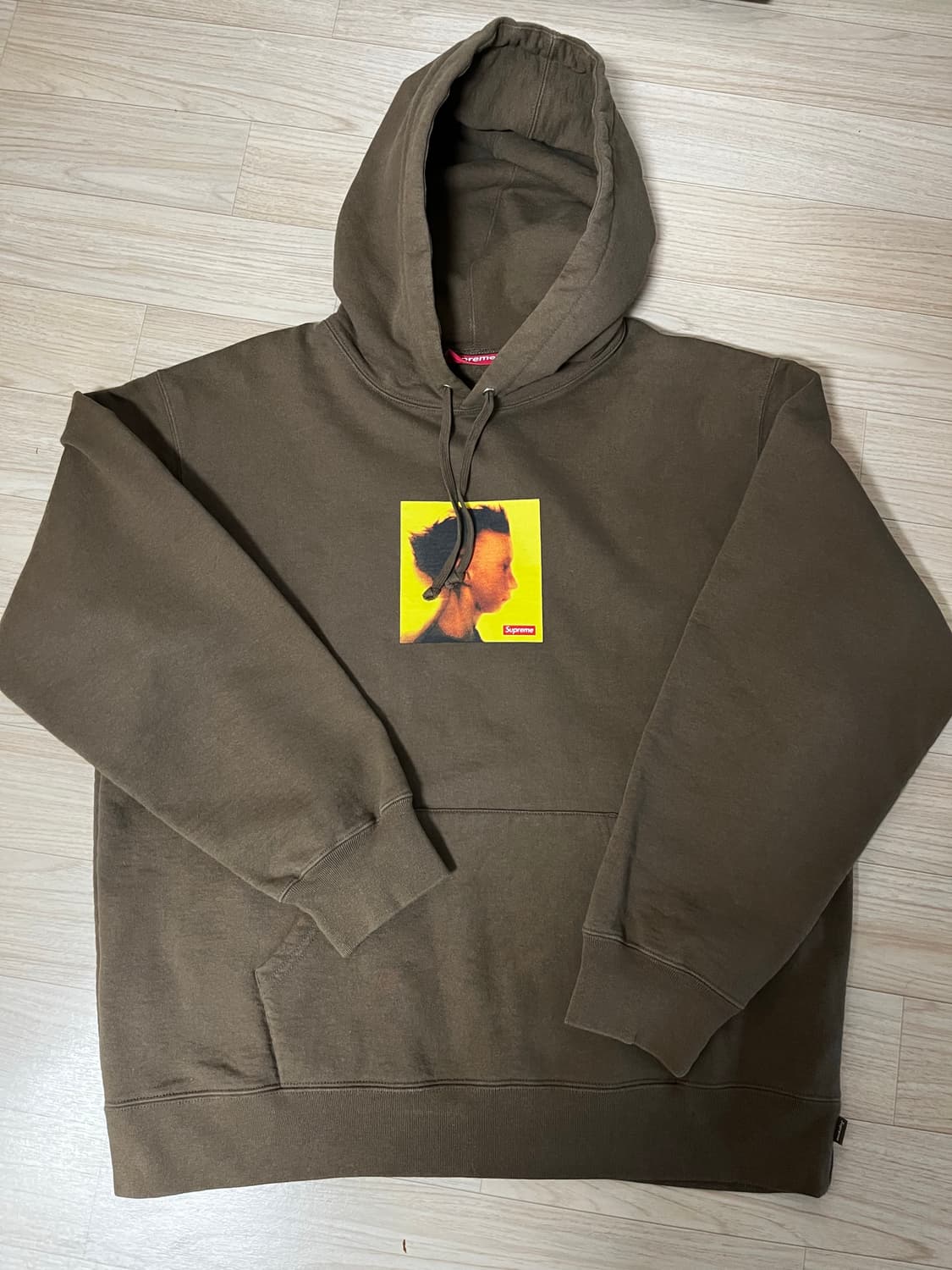 슈프림x구모 콜라보 후드티 브라운 L판매합니다 상품이미지1