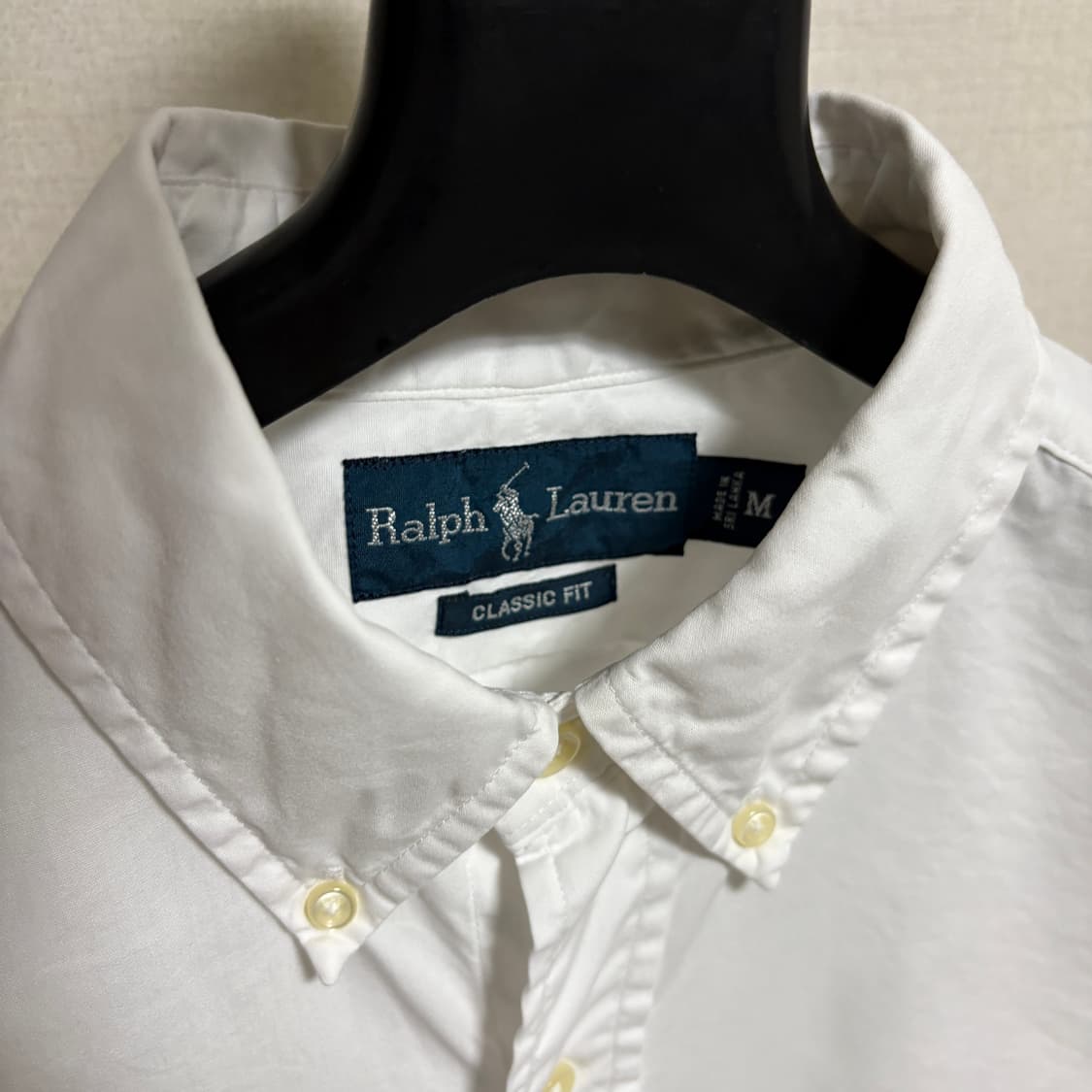 폴로 랄프로렌 클래식핏 코튼 셔츠 / 화이트, M 상품이미지4