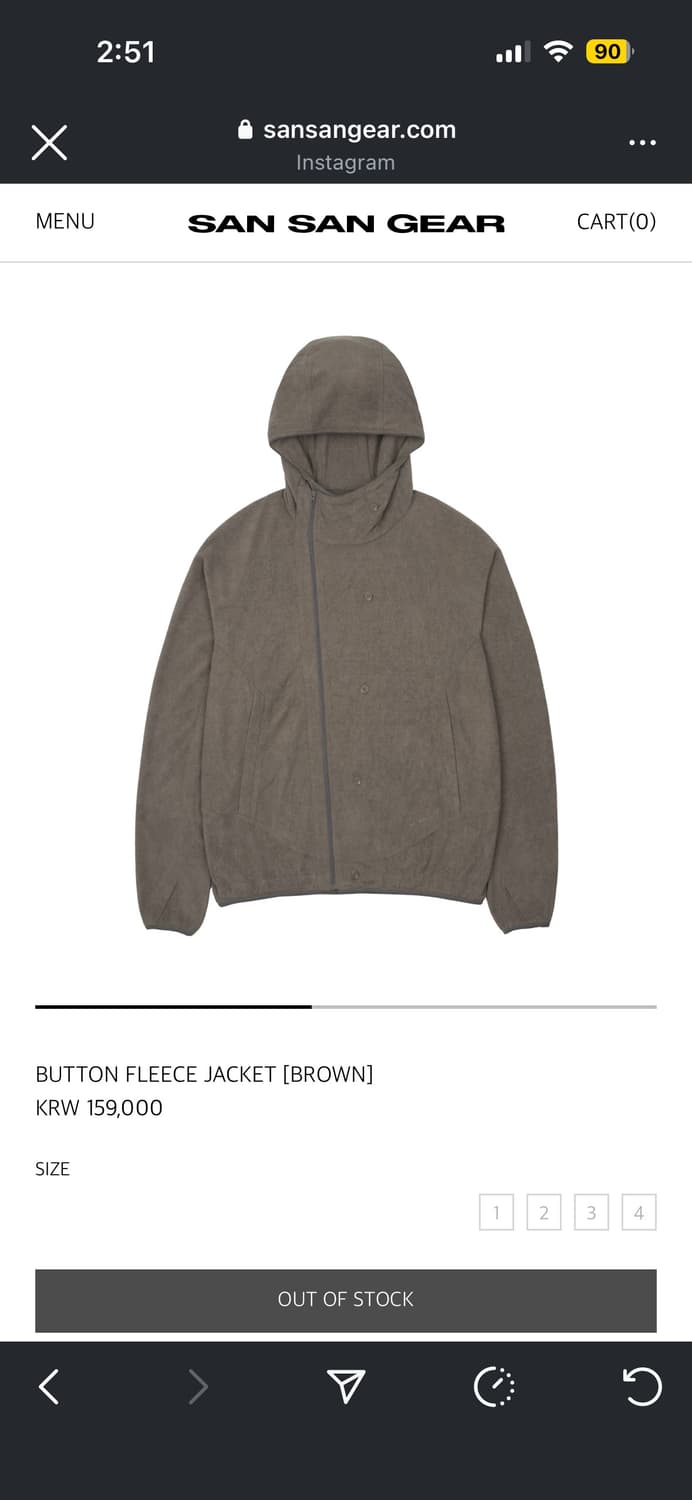 산산기어 버튼 플리스 자켓 상품이미지1