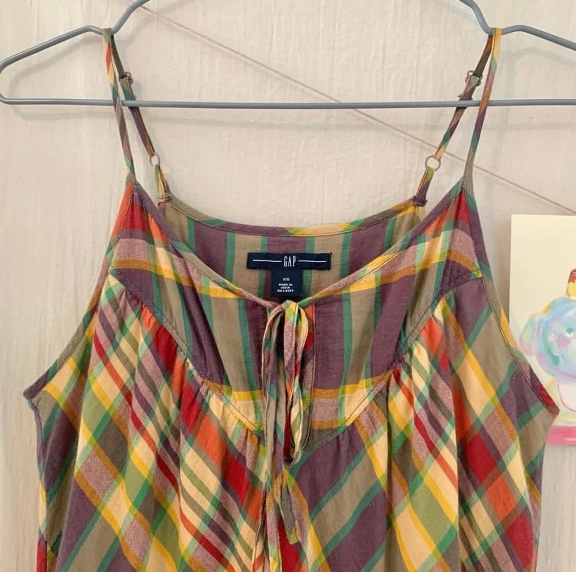 GAP 체크 끈원피스 상품이미지3