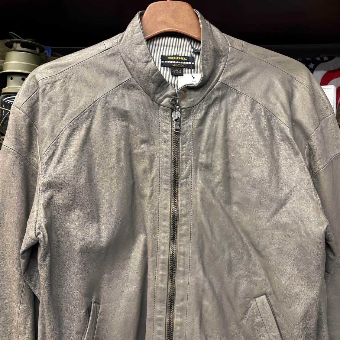 00s 디젤 블랙라벨 쉽스킨 레더 싱글 라이더 자켓 N454 상품이미지3