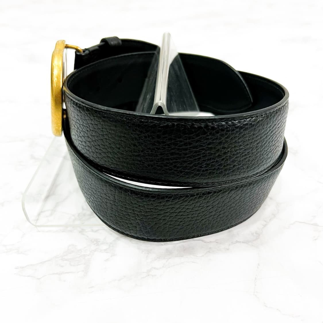 구찌 인터로킹 금장 G버클 벨트 상품이미지5