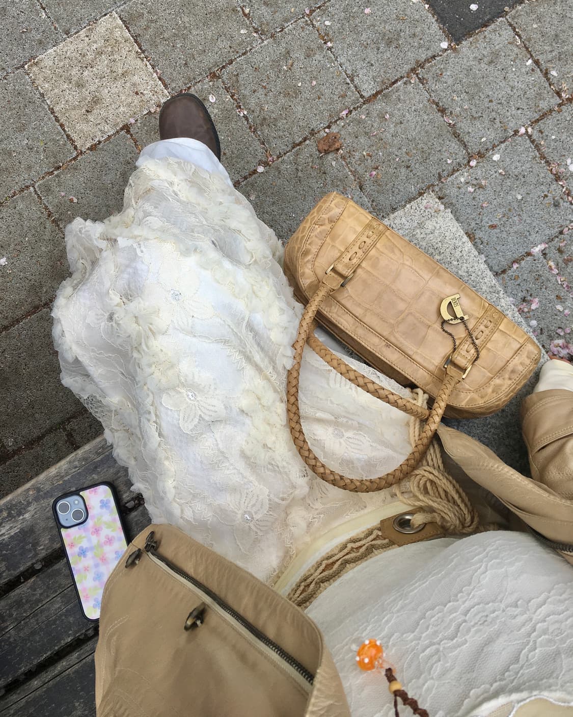 Yayoituu빈티지 레이스 레이어드 스커트 상품이미지4