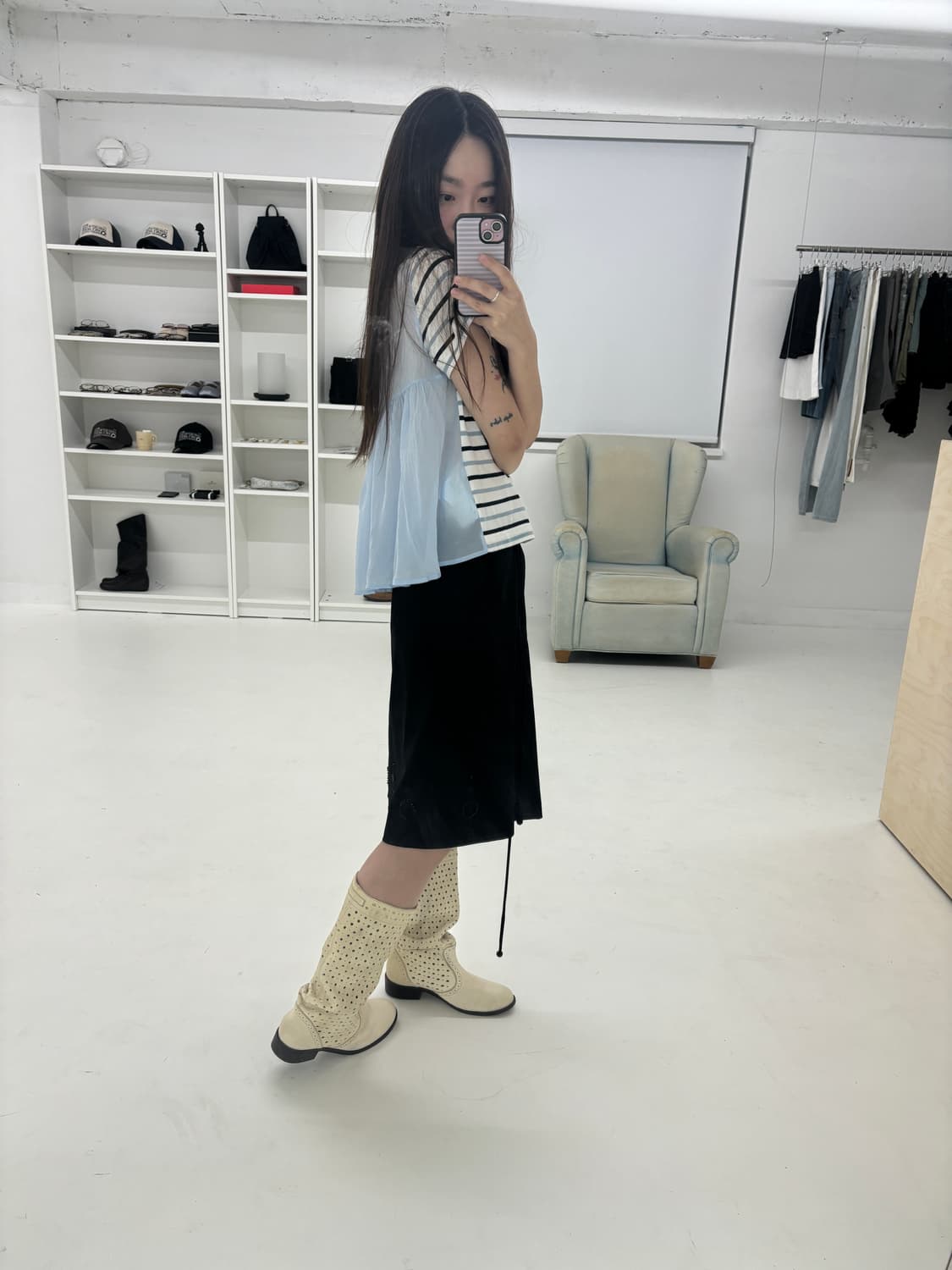Courregess skirt 상품이미지2