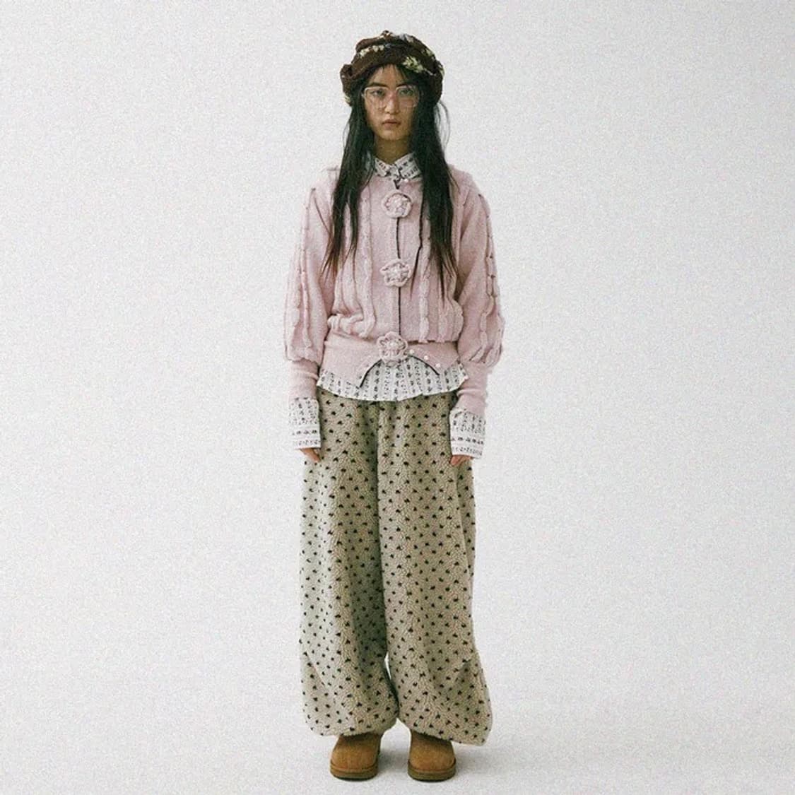 호쿠스포쿠스 벌룬 팬츠 베이지 Fleece Balloon Pants 상품이미지1