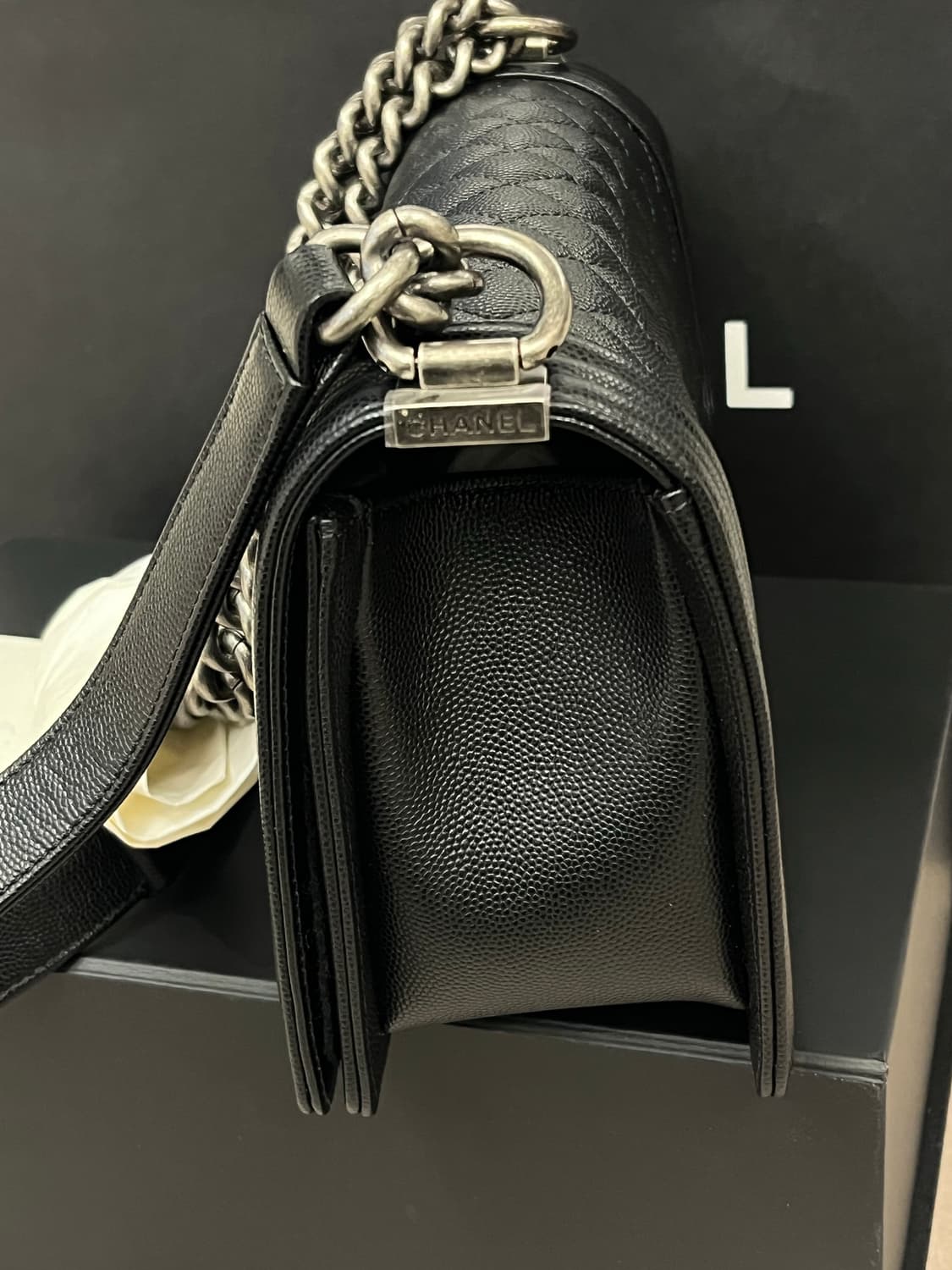 샤넬 보이백 은장 미디움(새상품) 상품이미지4