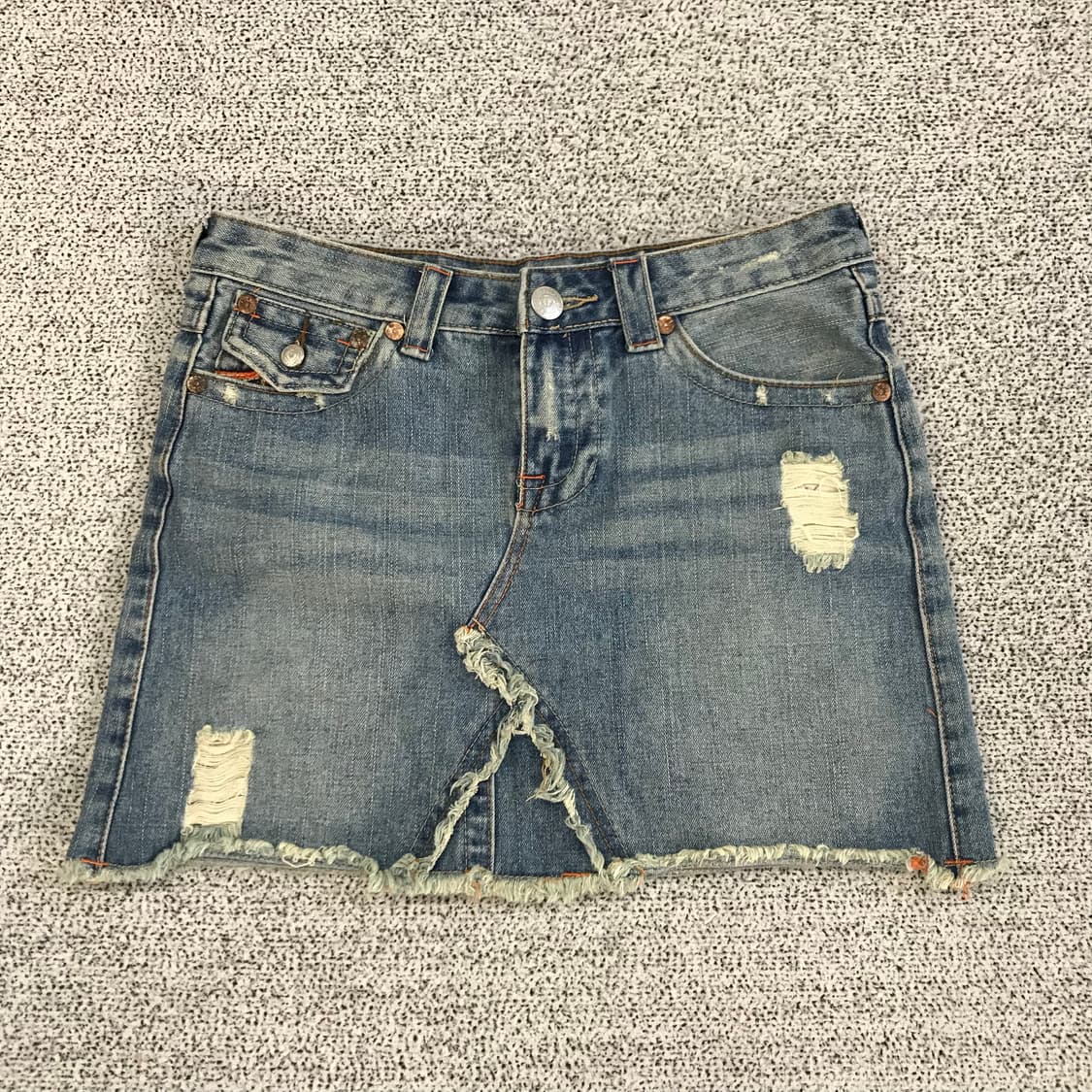 에비수 데님 미니 스커트 상품이미지5