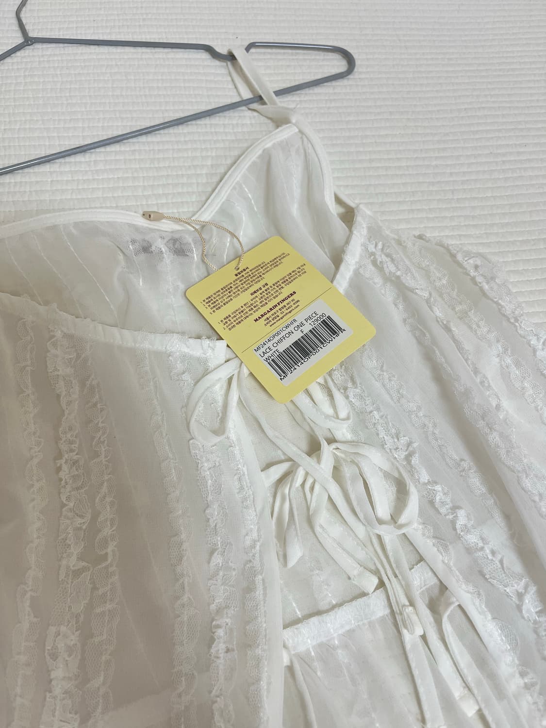 마가린핑거스 LACE CHIFFON ONE PIECE (WHITE)(새상 상품이미지8