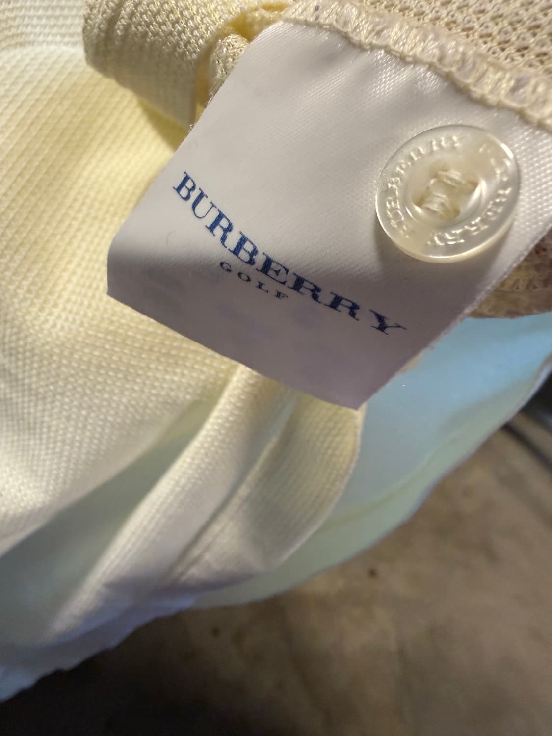 버버리 BURBERRY 골프 코튼 피케 반팔 폴로 셔츠 레몬 상품이미지6