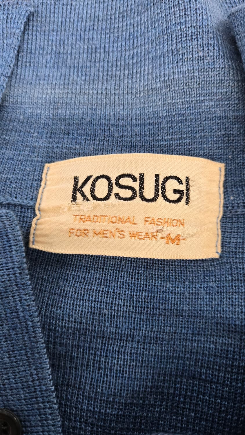 KOSUGI 블루 하프 버튼 카라니트 상품이미지2