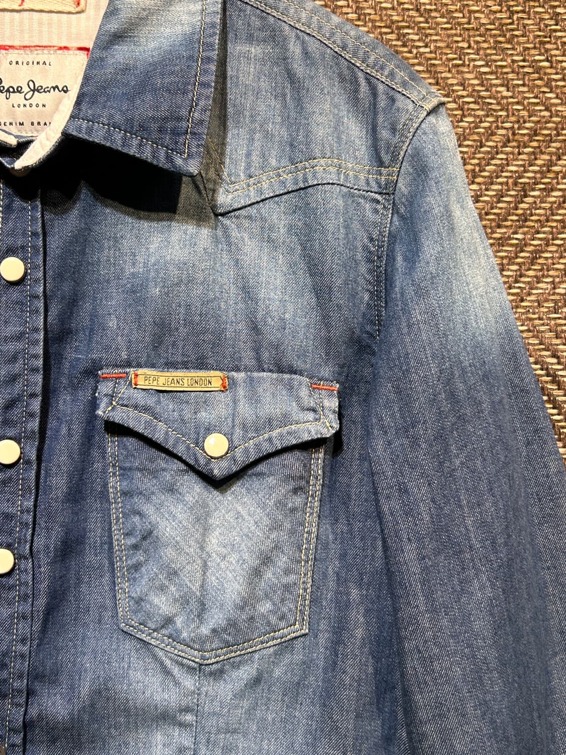 Pepe jeans워싱 데님 셔츠 상품이미지5