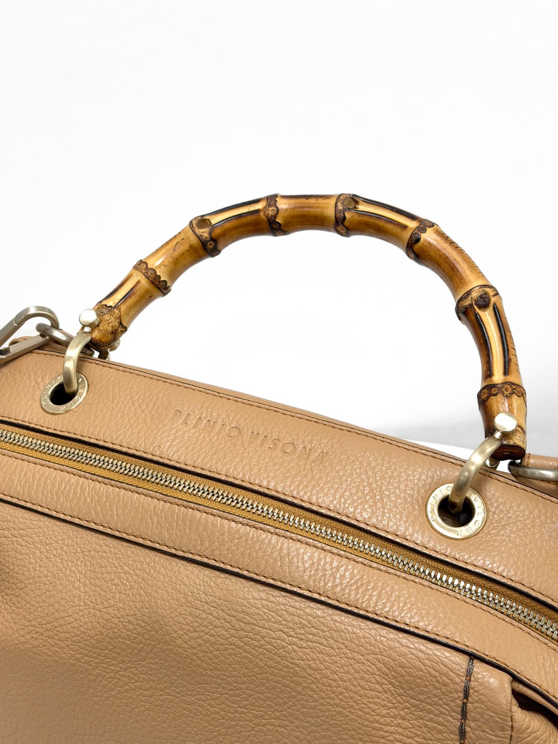 플리니오 비조나 뱀부 탑 핸들 2WAY 토트 & 크로스백 상품이미지6