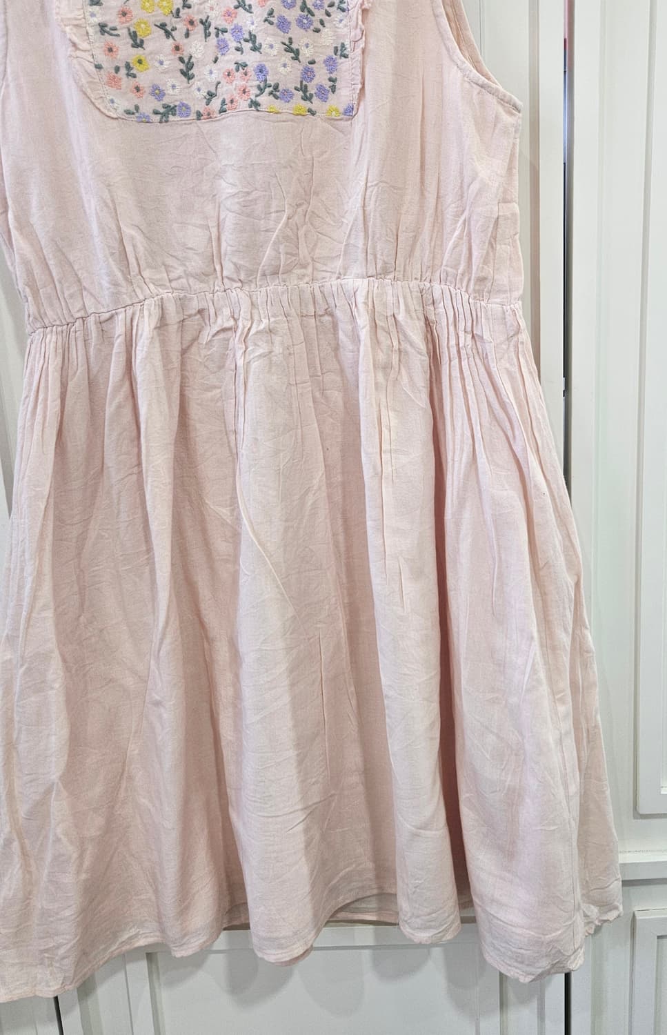 (ehka sopo) 플라워 자수 코튼 원피스 상품이미지3