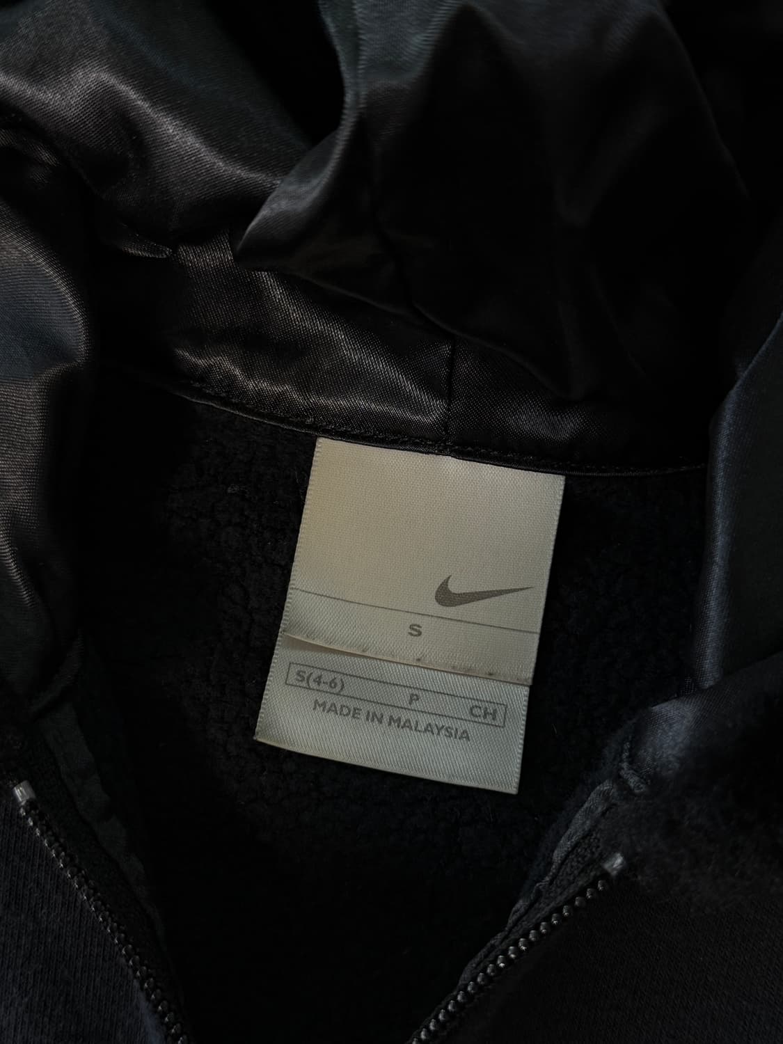 나이키 90‘s 울프죠 스우시 블랙 스웻 후드집업 상품이미지4