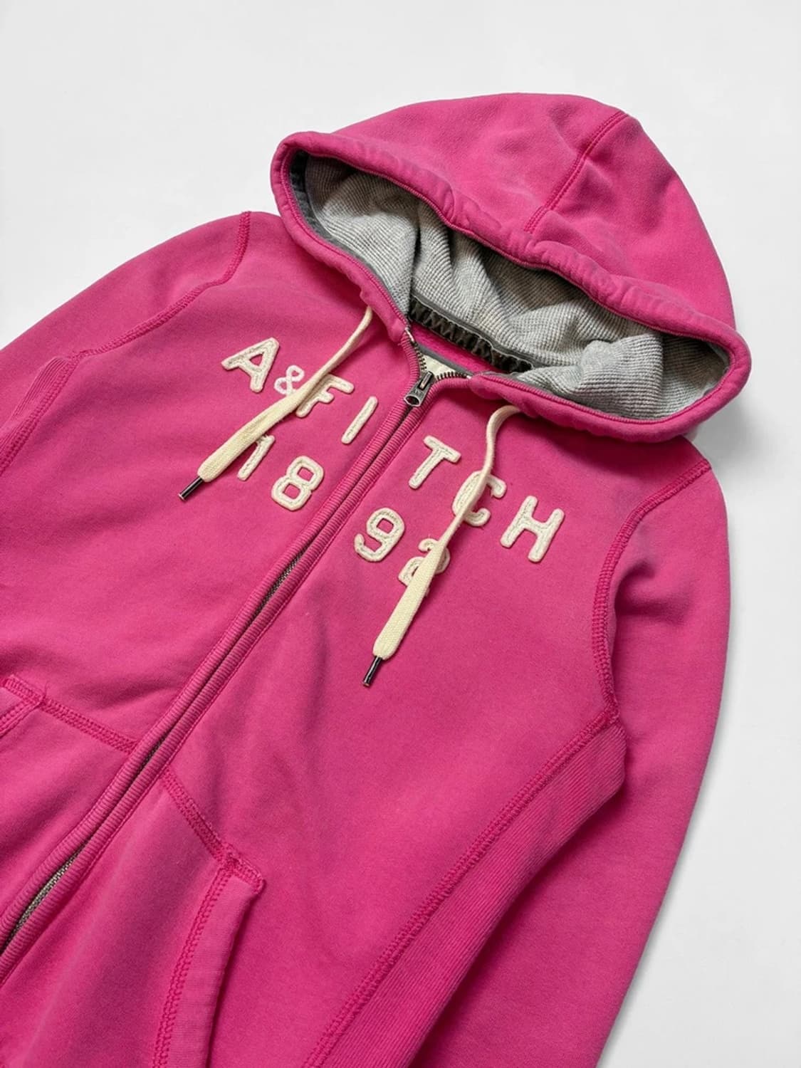 아베크롬비 00s Y2K 핑크 자수 레터링 후드 집업 PN5287 상품이미지2