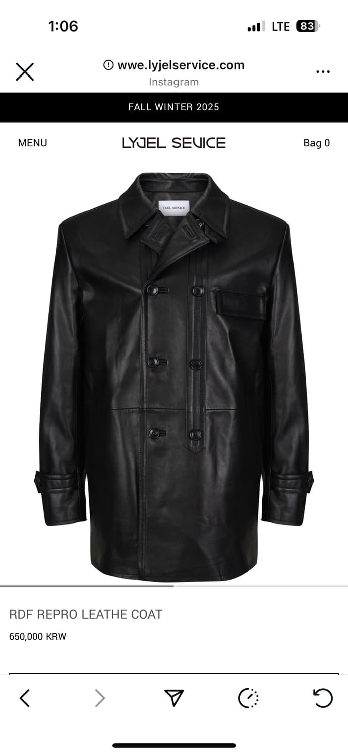 lyjelservice rdf repro leathe coat 2size 상품이미지1