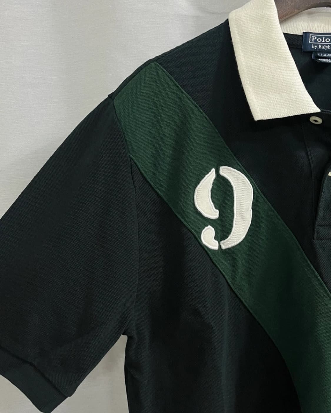 정품 폴로랄프로렌 그린/옐로우포니 카라 반팔티 L 상품이미지3