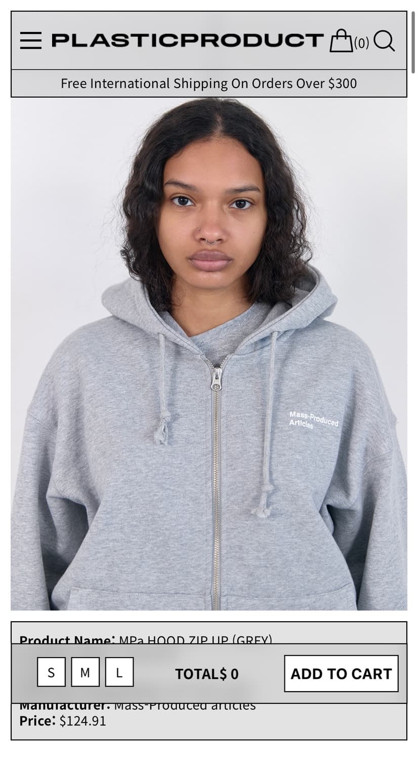 MPa HOOD ZIP UP (GREY) S 상품이미지2