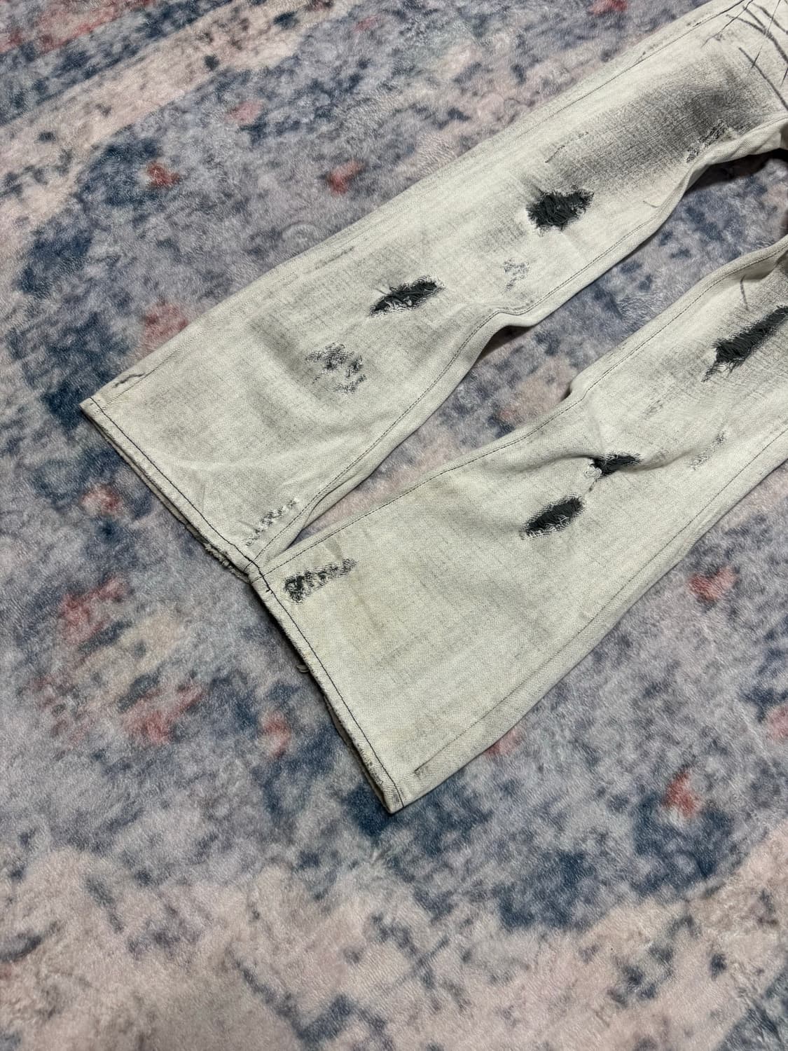 Agate white distressed boot cut denim pa 상품이미지6