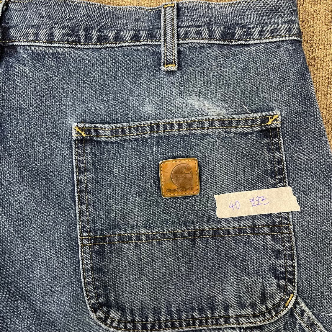  (40) Carhartt 칼하트 컷오프 데님 반바지  상품이미지6
